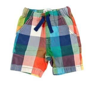 Mini Boden Multicolor Plaid Kids Shorts